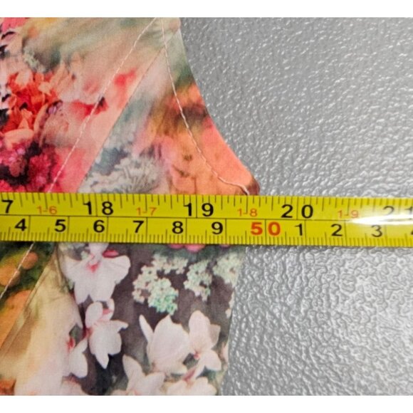 Athleta Womens‎ S Marlow Orange Pink Watercolor Floral Shorts Romper - Picture 8 of 16